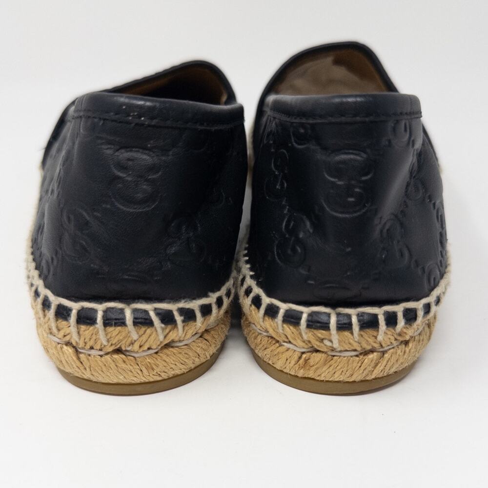 Gucci Espadrilles Black Leather Women’s Size 37 EU 7 US - Picture 6 of 7